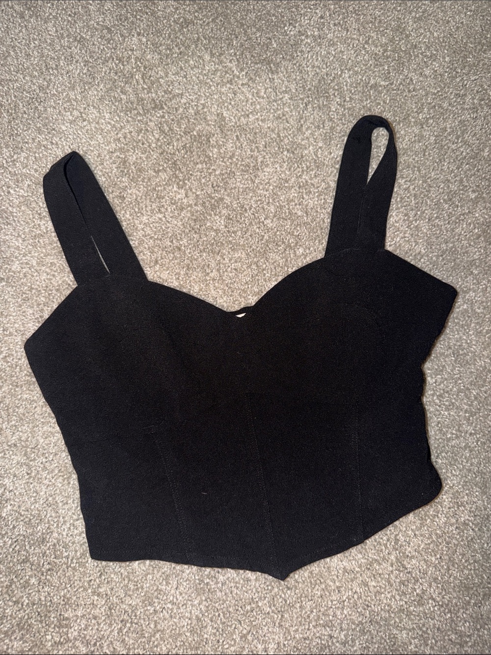 Abercrombie & Fitch Black Structured Crop Tank